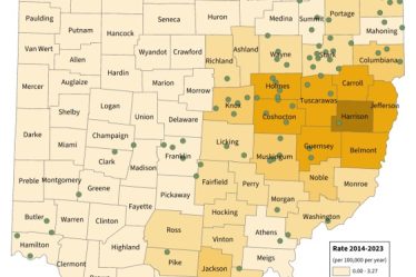 Carte : Maladie de Lyme en Ohio