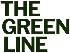 Le logo de la Ligne Verte en noir et blanc.