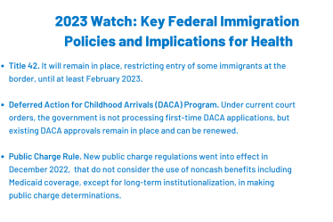Mise à jour 2023 sur les principales politiques fédérales d'immigration et leurs implications pour la santé