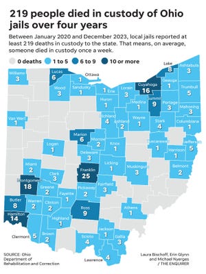 Les prisons de l’Ohio cartographient les décès par comté