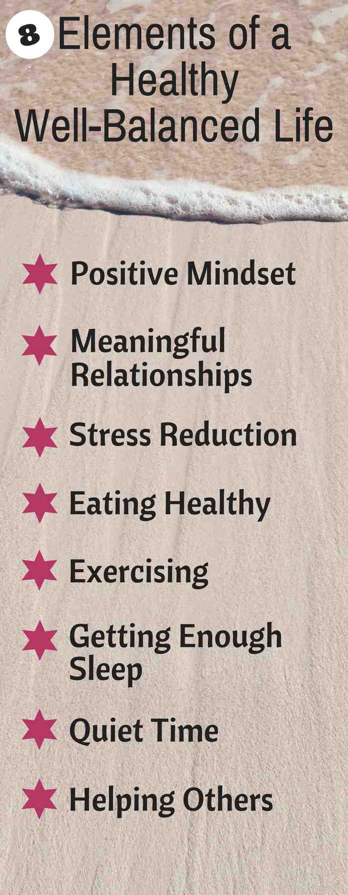 Comment atteindre une vie saine et équilibrée - ces huit éléments sont tous importants pour atteindre une vie saine et équilibrée